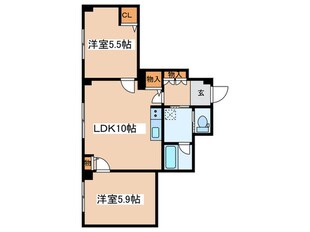 ＧＳ北１８条ビルの物件間取画像